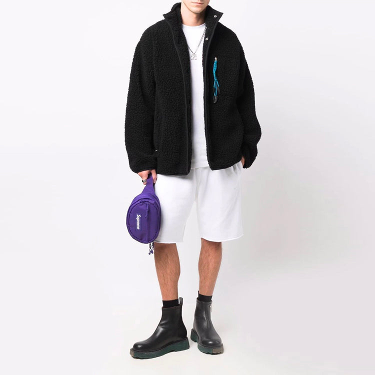 Off-White FW21 Logo Knee-Length Sports Shorts Version White OMCI006F21FLE0070184