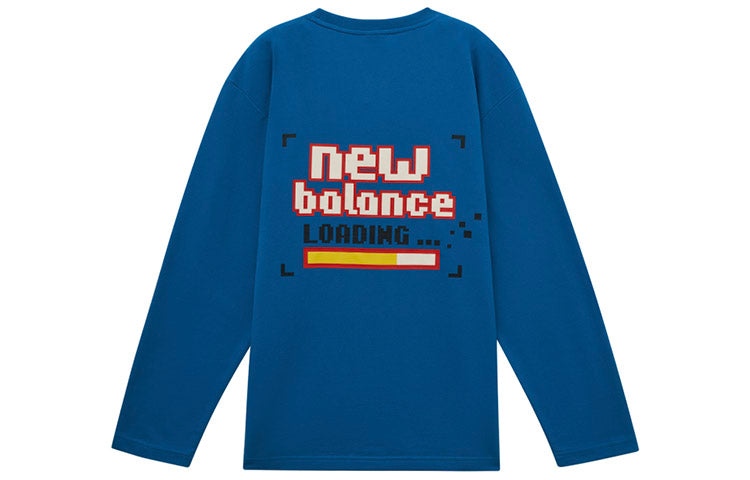 New Balance Logo Print Top Asia Sizing 'Blue Orange' AMT11335-BMT