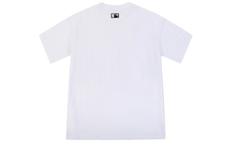 MLB Large Alphabet Printing Round Neck Short Sleeve Unisex White 31TSC5031-50W
