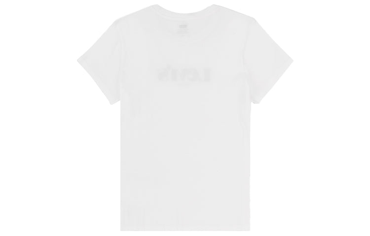 Levis Alphabet Printing Logo Round Neck Short Sleeve White T-Shirt 17369-1249