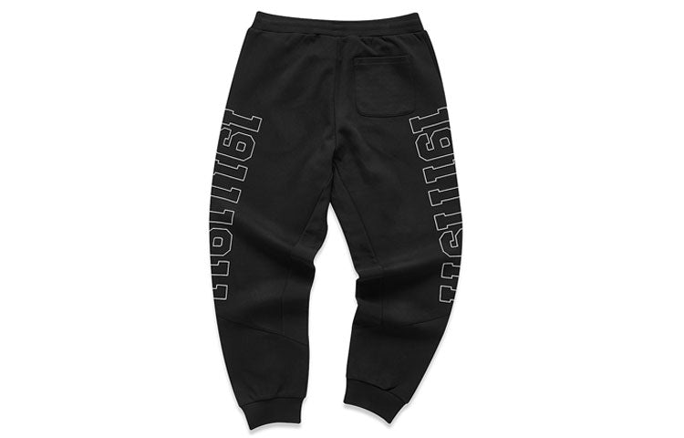 FILA FUSION Athleisure Casual Sports Printing Alphabet Knit Bundle Feet Long Pants Black T11M042601F-BK