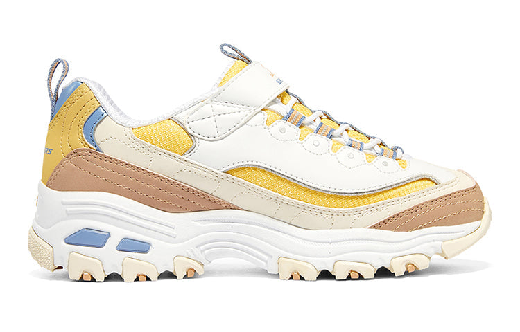 (GS) Skechers D'Lites 'White Yellow' 302526L-WYL