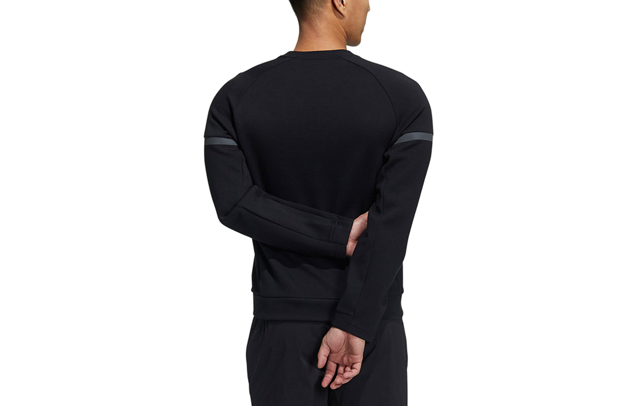 adidas Unisex Sports Round-Neck Knitting Sweatshirt Black GN7567