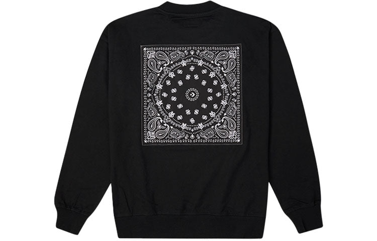 Converse Star Chevron Paisley Pattern Sweatshirt Asia Sizing 'Black' 10023164-A02