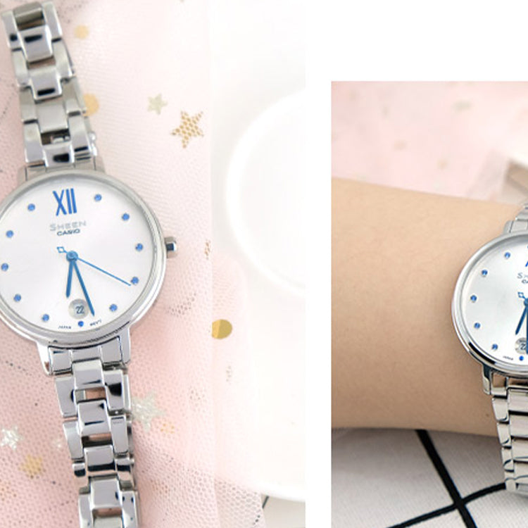 Casio Dress Analog Watch 'Steel White Silver' SHE-4530D-7A