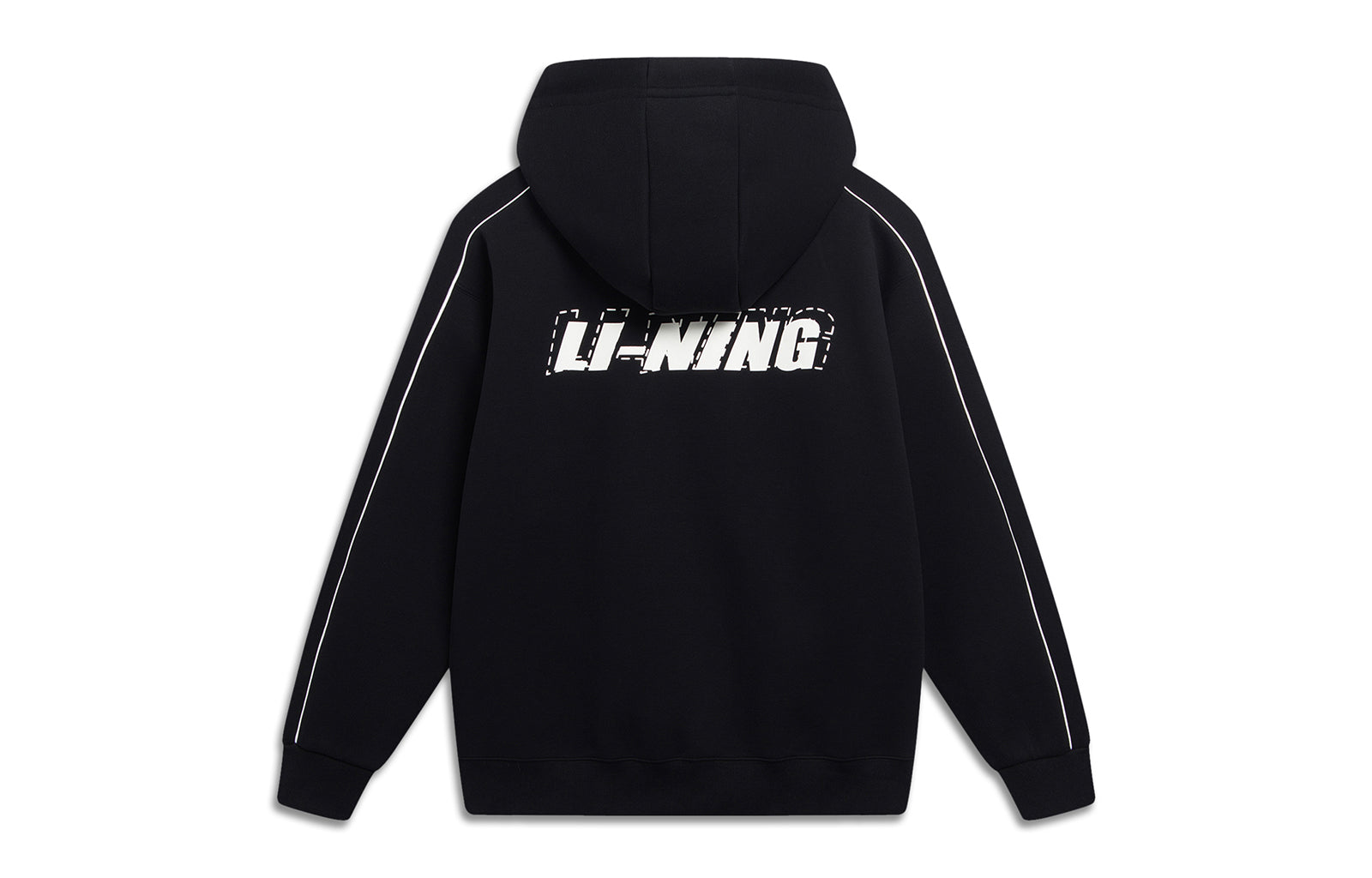 Li-Ning Striped Graphic Hooded Jacket 'Black White' AWDT541-2