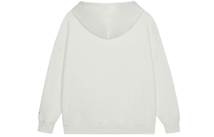 (WMNS) New Balance Logo Print Hoodie Asia Sizing 'White Brown' AWT13348-SST