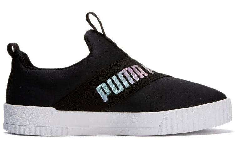 PUMA Carina Leisure Board Shoes Black/White/Blue 375966-05
