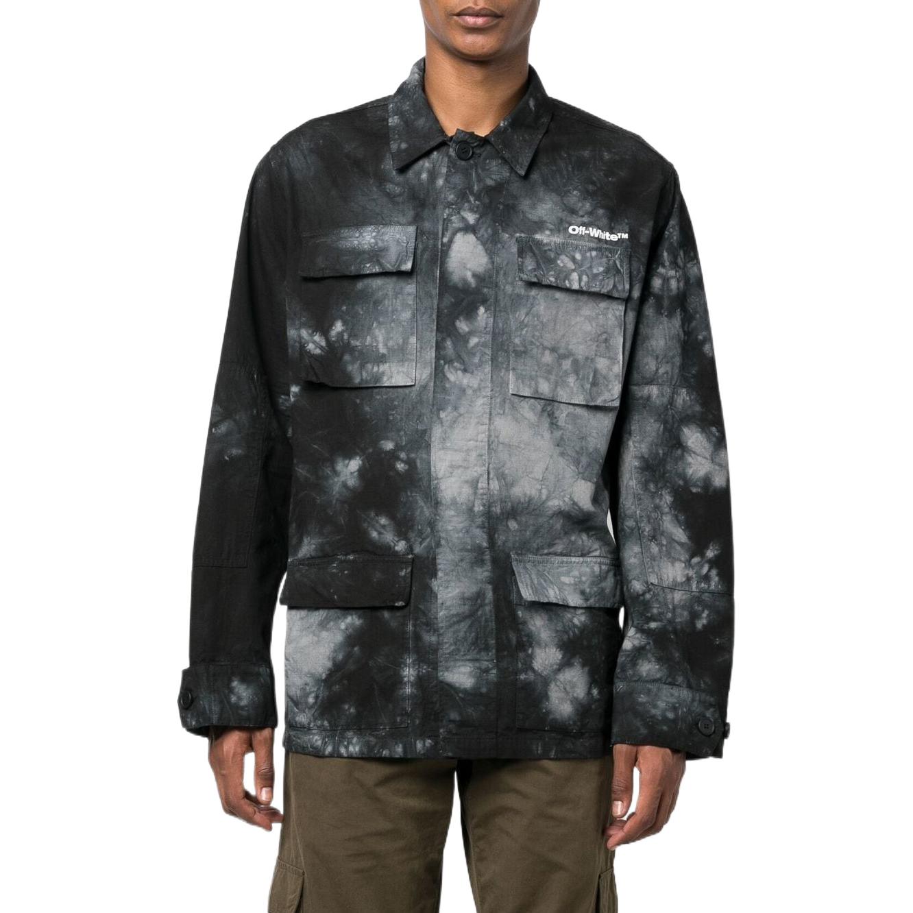 Off-White Arrow Tie Dye overshirt 'Black' OMEA354F22FAB0020501