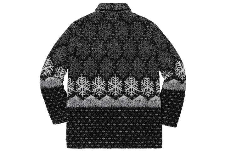 Supreme FW18 Snowflake Toggle Fleece Jacket Black SUP-FW18-1136