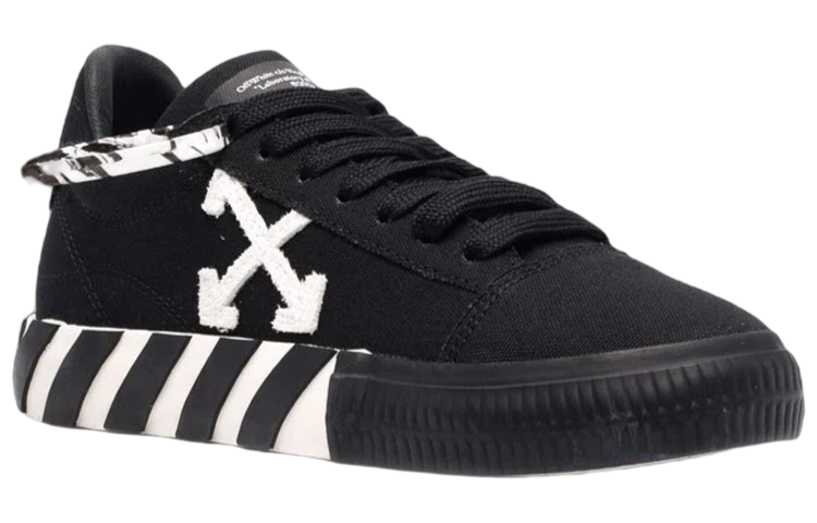 (WMNS) Off-White Vulcanized low-top Sneakers 'White Black ' OWIA178F21FAB0011001