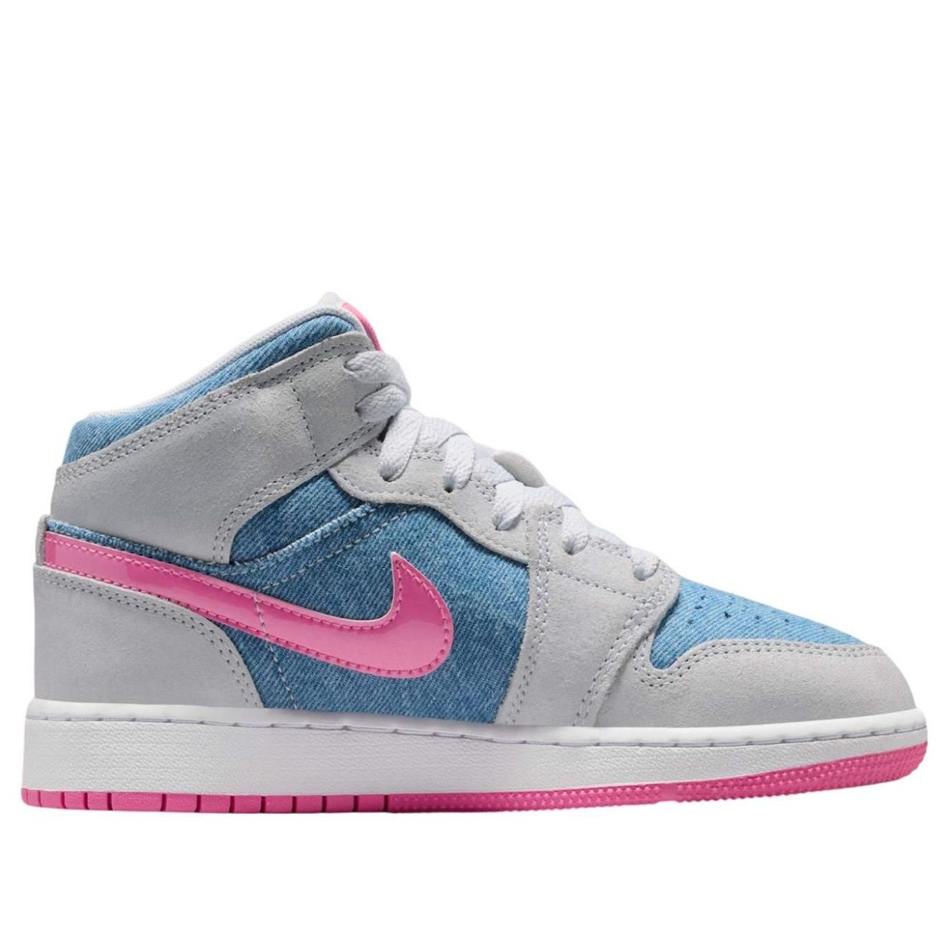 (GS) Air Jordan 1 Mid 'Denim Sequin' HQ1999-400