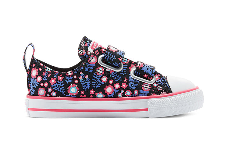 (TD) Converse Chuck Taylor All Star Low Top Flowered Purple/Pink 770217C