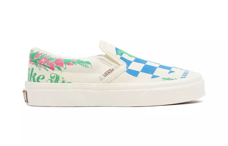 (PS) Vans Classic Slip-On Eco Theory 'White Blue' VN0A7Q5GAS1