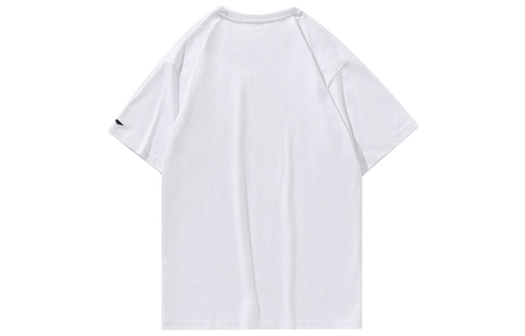 Li-Ning New York Fashion Week Character Printing Short Sleeve Couple Style White AHSN737-1