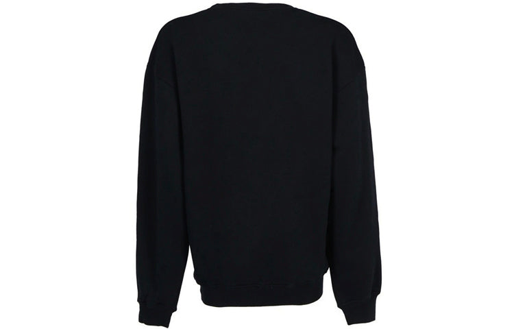 (WMNS) Balenciaga Logo Printing Cotton Round-neck Swea Black 578132TEV191000
