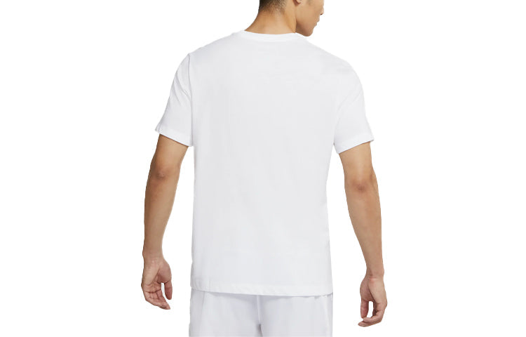 Nike Rafa Tennis Sports Quick Dry Knit Short Sleeve White DD2249-100