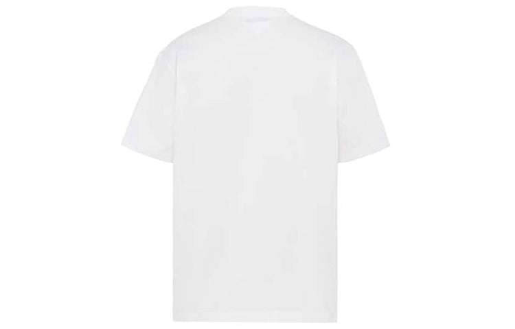 PRADA Printing Plain Weave Knit T-Shirt Unisex White UJN399-1WL2-F0009-S-162