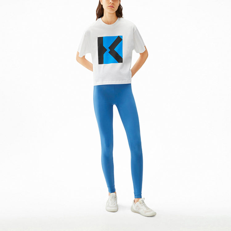KENZO SS21 Round Neck Colorblock Short Sleeve White FB52TS6904SJ-01