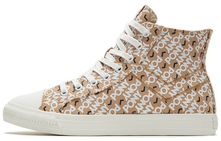 PONY High-Printing Canvas Shoes Khaki 02M1SH11KK