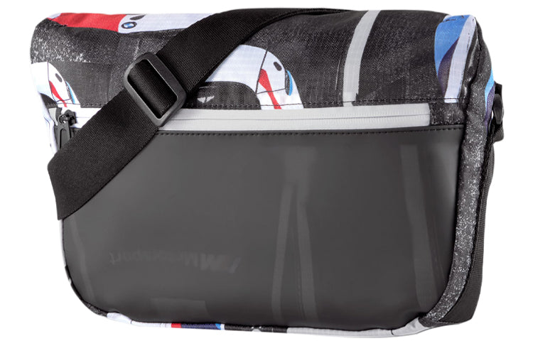 PUMA BMW Motorsport Street Mini Messenger Bag 'Black White Grey Blue Red' 077322-01