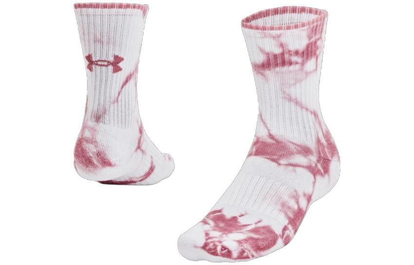 Under Armour Core Shorts Socks 'White Pink' 1376906-697