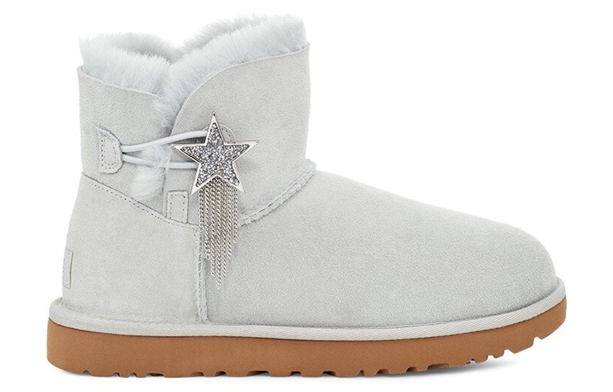 (WMNS) UGG Mini Bailey Star Gray White 1108930-GRV