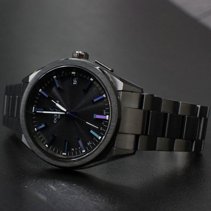 CASIO Male OCEANUS Japan / South Korea Fashion Quartz Solar Powered Mens Black Analog OCW-T200SB-1AJF