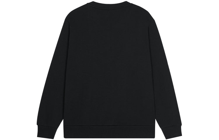 New Balance Logo Printing Round Neck Long Sleeves Black T-Shirt AMT13343-BK