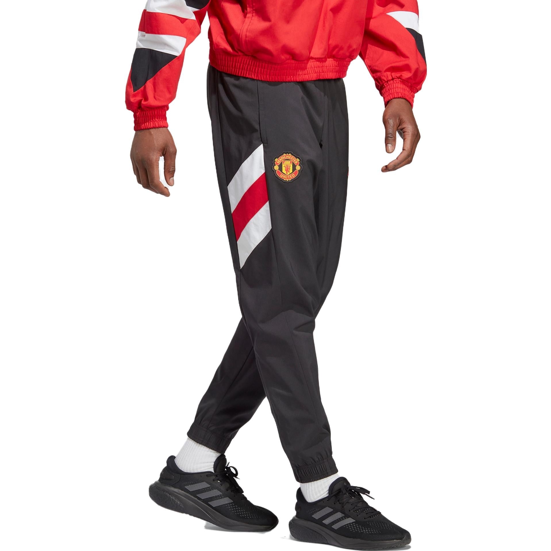 adidas Manchester United Icon Woven Soccer Pants 'Black' HT1993