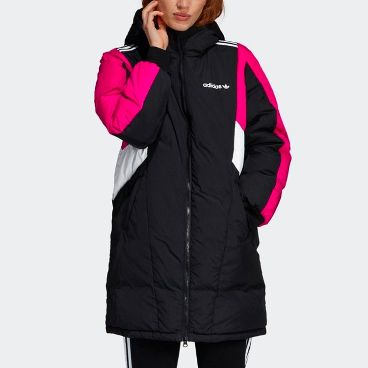 (WMNS) adidas Originals Down Jacket Long 'Black Pink' EC2184