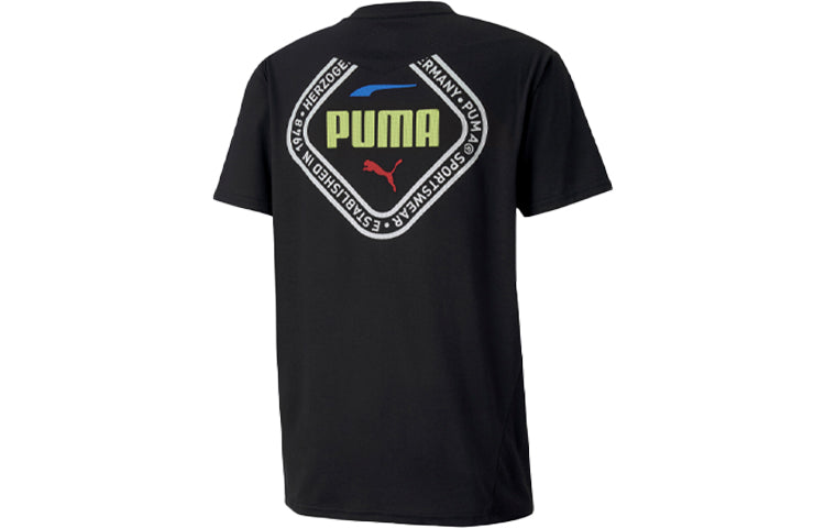 PUMA Round Neck Pullover Training Short Sleeve Black 518992-01