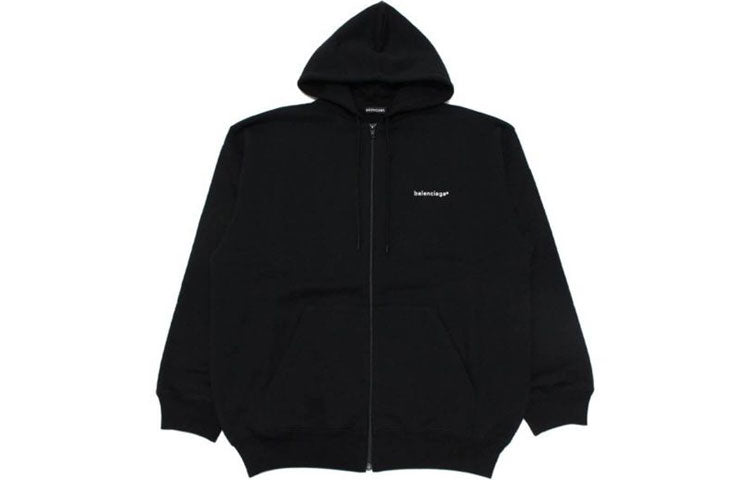Men's Balenciaga SS21 Zipper Long Sleeves Jacket Black 641659TIV551070