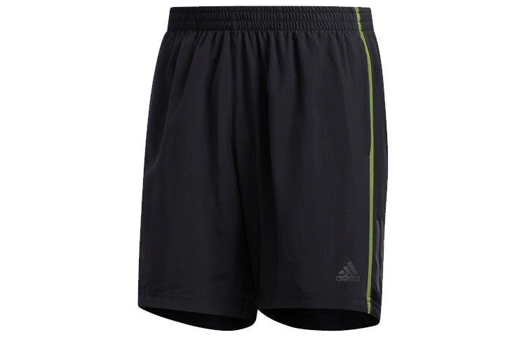 adidas Side Green Stripe Training Sports Shorts Black DZ7621