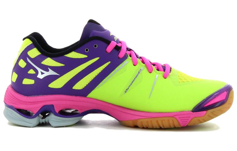 Mizuno Wave Lightning Z Lightweight Wear-resistant Volleyball Shoes Green Purple V1GC150069