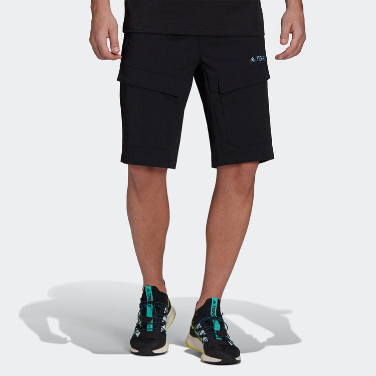adidas Travel Shorts Printing Outdoor Sports Black GR9970