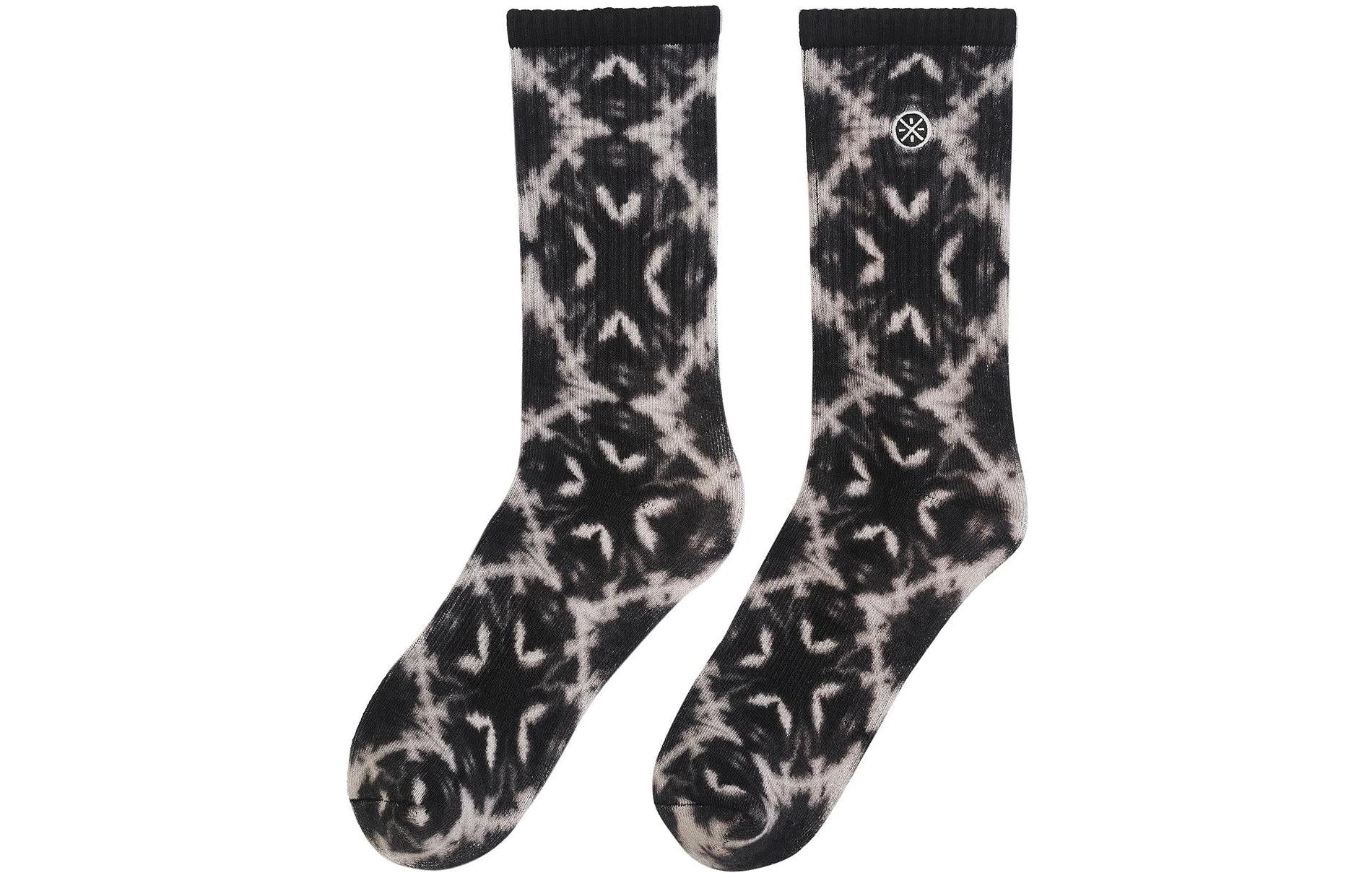 Li-Ning Way Of Wade All-Over Print Basketball Socks 'Black Multi' AWLS149-1
