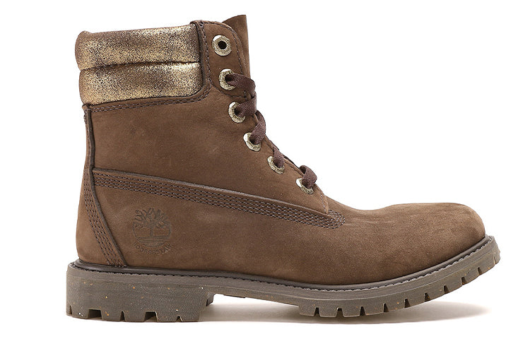 (WMNS) Timberland 6 Inch Waterville Premium Double Collar Boots 'Dark Brown' A1R2IA66