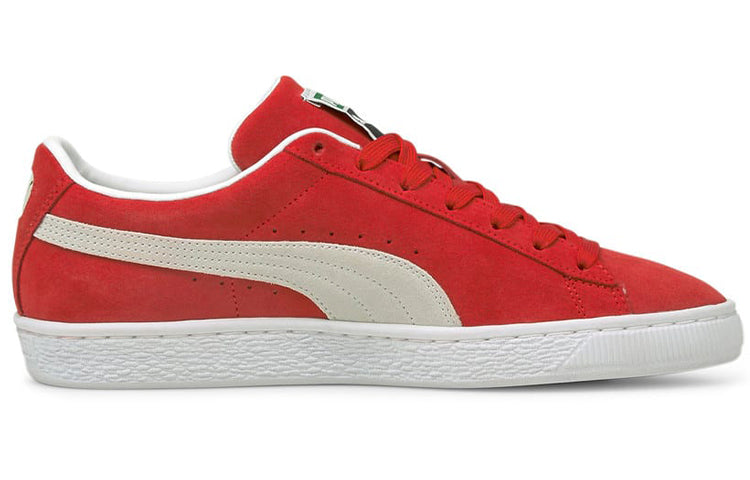 PUMA Suede Classic Xxi Minimalistic Cozy Retro Casual Skate Shoes Unisex Red White 385378-02