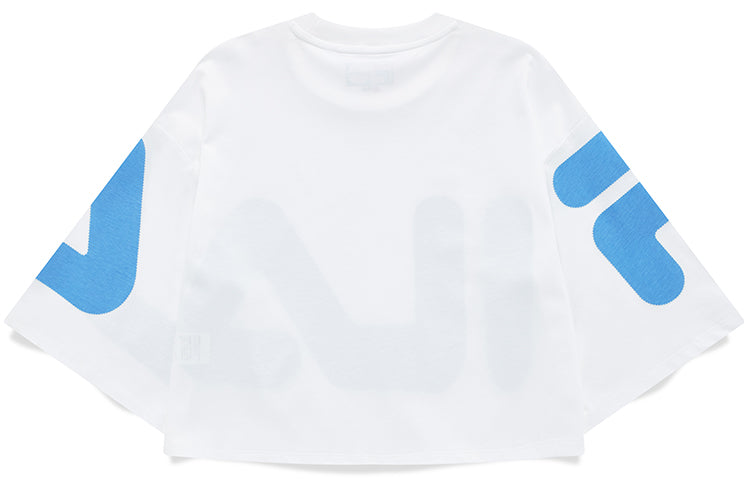 FILA FUSION Large Logo Printing Loose Sports Short Sleeve White T11W132104F-WT