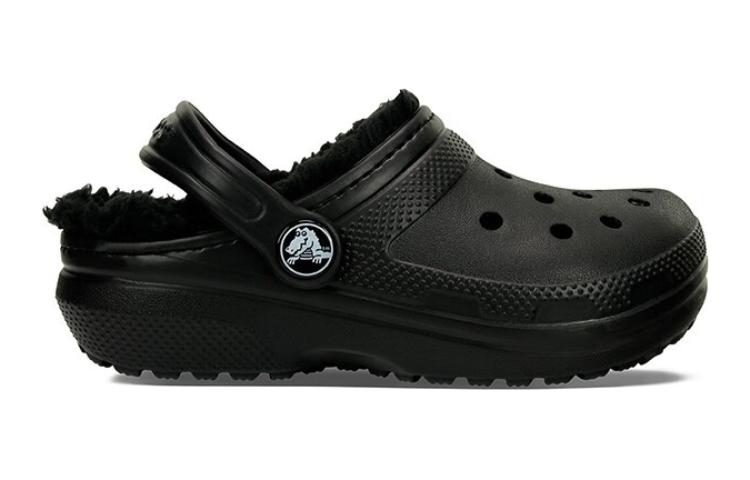 (GS) Crocs Lined Clog Outdoor Sandals 'Black' 207009-060