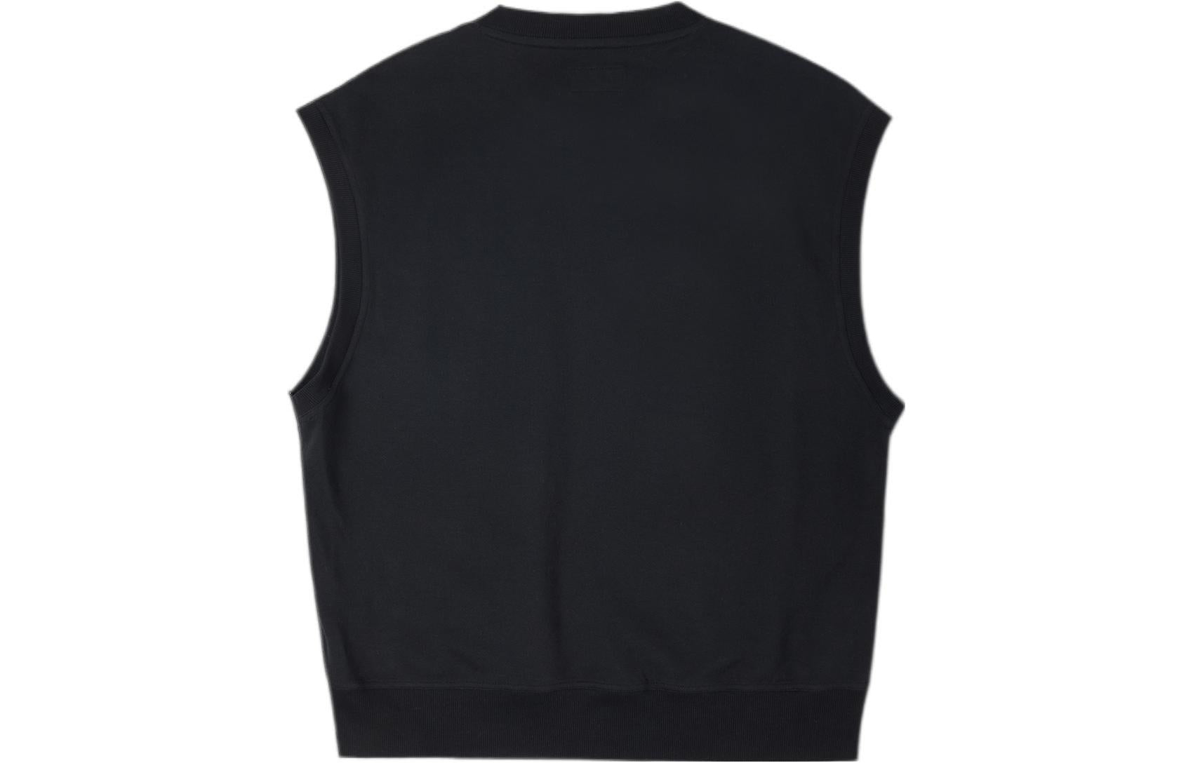 Converse Double Twill Knit Vest Asia Sizing 'Black' 10022919-A02