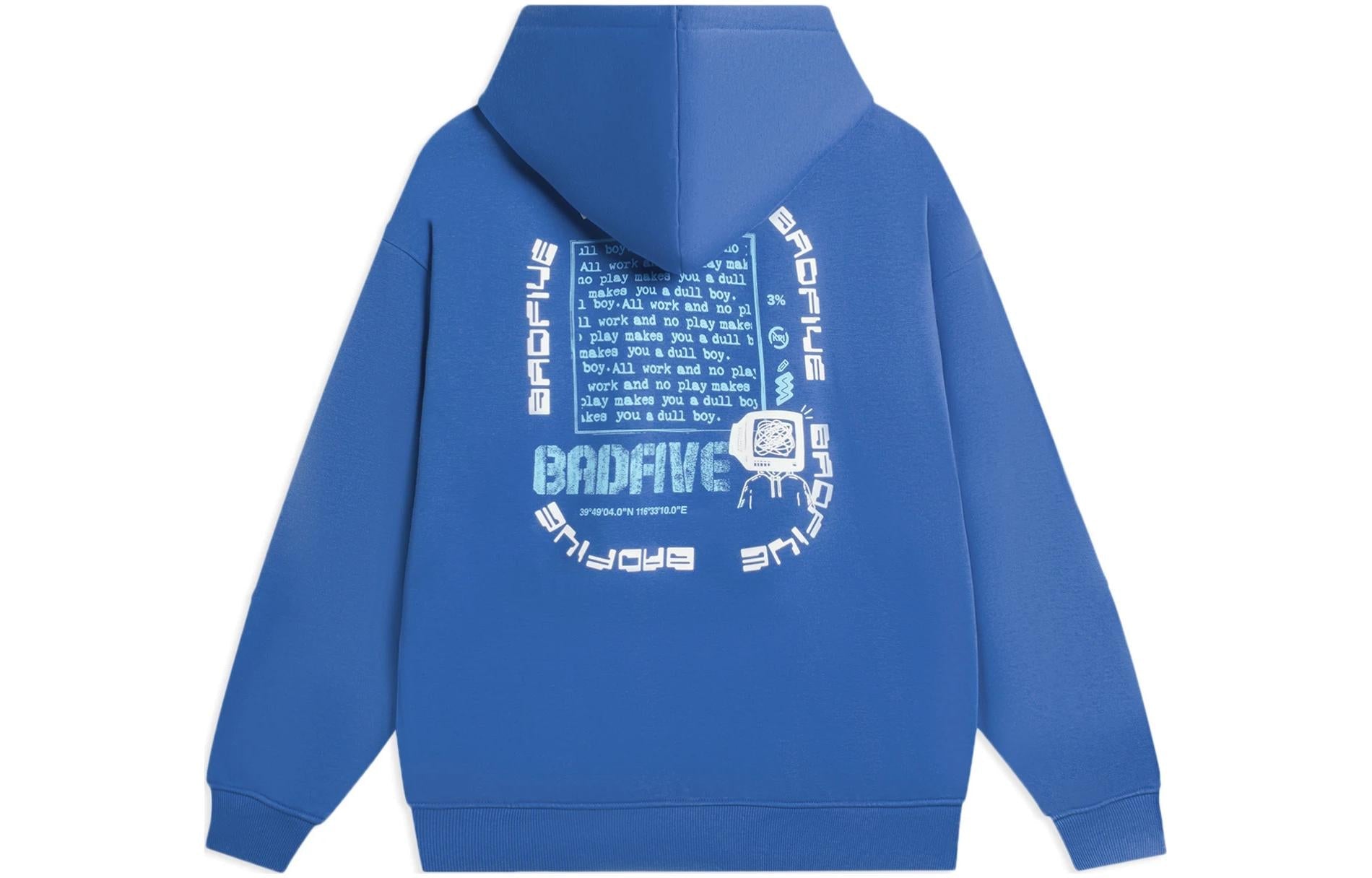 Li-Ning BadFive Graphic Hoodie 'Blue' AWDSC09-1