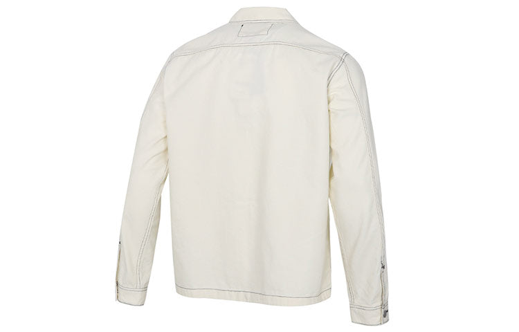 Converse Pocket Woven Long Sleeves Jacket Asia Sizing 'White' 10020896-A04