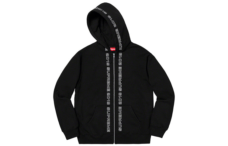 Supreme SS19 Topline Zip Up Sweatshirt logo SUP-SS19-10375