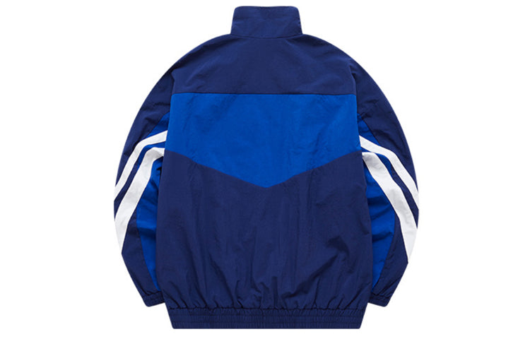 FILA FUSION Casual Sports Splicing Woven Stand Collar Jacket Blue T11M112703F-DB