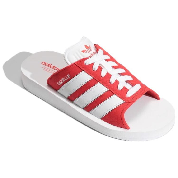 adidas GAZELLE BEACH Slides Asia Sizing 'White Red' JQ7424