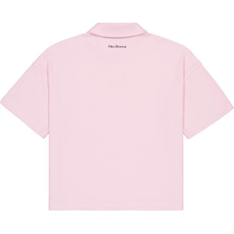 (WMNS) New Balance Graphic Polo Shirt Asia Sizing 'Pink' NFE27052-PK