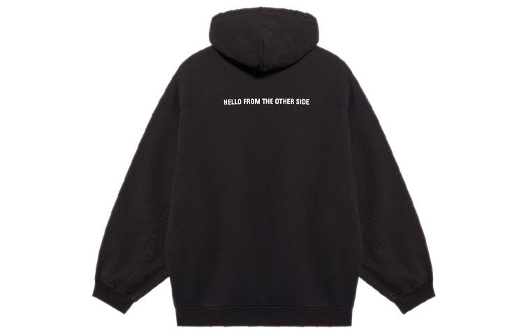 (WMNS) Balenciaga SS21 Classic Alien Hoodie Black 641529TJV959113
