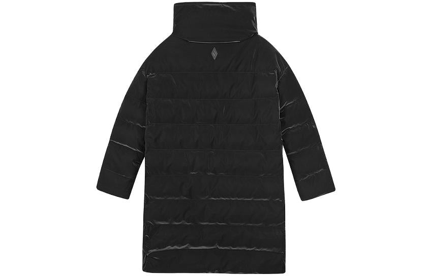 Skechers Solid Color Stand-up Collar Zip-up Quilted Jacket 'Black' L422W077